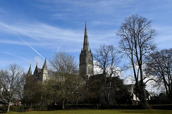 Salisbury Cathedral is seen in Salisbury
