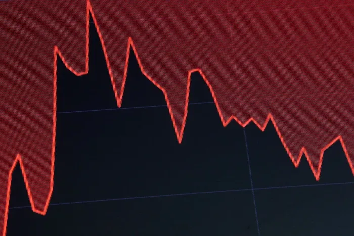Framed Print : A screen displays a chart that tracks the Dow Jones Industrial Average on the floor Framed Print : A screen displays a chart that tracks the Dow Jones Industrial Average on the floor
