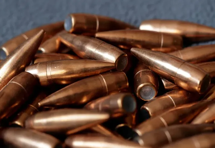 Framed Print : Sellier & Bellot 7. 62 mm full metal jacket match bullets are seen in Vienna