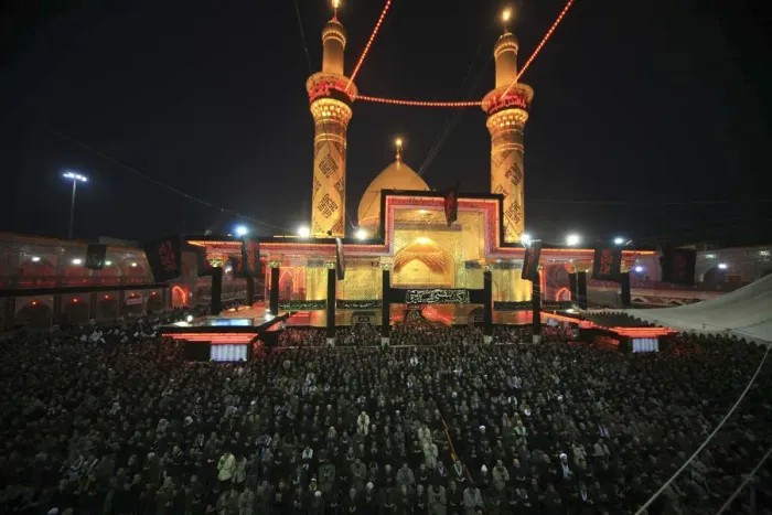 Framed Print : Shi ite pilgrims pray at Imam Abbas shrine in the holy city of Kerbala Framed Print : Shi ite pilgrims pray at Imam Abbas shrine in the holy city of Kerbala