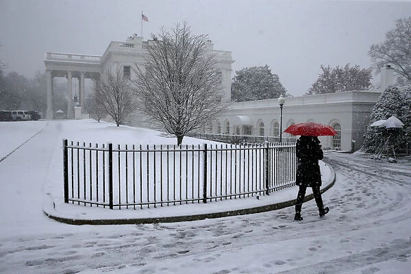 Snow falls in Washington