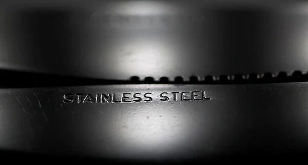 Stainless Steel is seen stamped onto the blade of a knife in Manchester