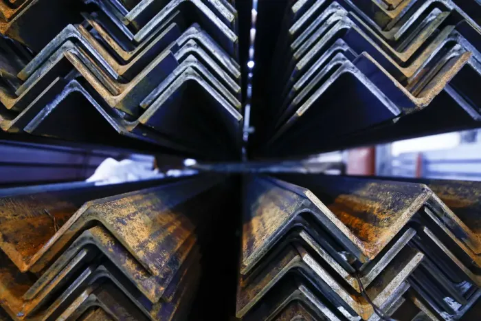 Framed Print : Steel angles are pictured at the Ariel Metal steel trader warehouse in Podolsk Framed Print : Steel angles are pictured at the Ariel Metal steel trader warehouse in Podolsk