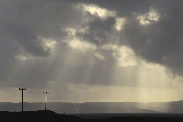 The sun breaks through the clouds on Skerries