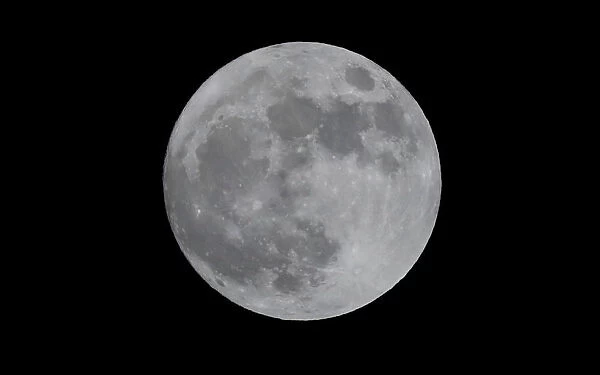 A supermoon full moon is seen above Harpenden