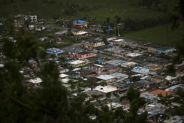 The town of Yabucoa is seen from a hill