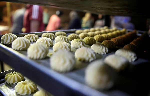 The traditional sweets Kahk are prepare ahead of the Eid al-Fitr festival