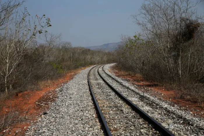 Framed Print : Train tracks that link Santa Cruz and Corumba, Brazil are seen in an area where wildfires Framed Print : Train tracks that link Santa Cruz and Corumba, Brazil are seen in an area where wildfires
