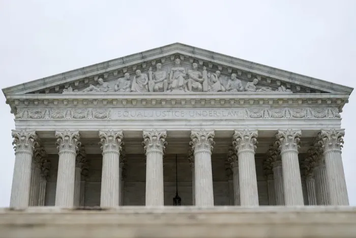 Framed Print : The U. S. Supreme Court is seen as the court nears the end of its term in Washington