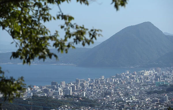 View of Beppu from the Beppu Bay Service Area