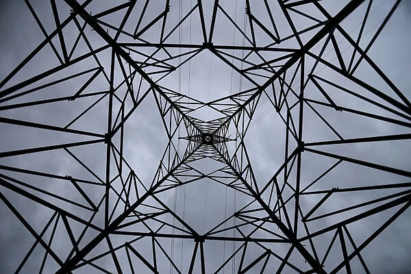 A view of an electrical tower in Santiago