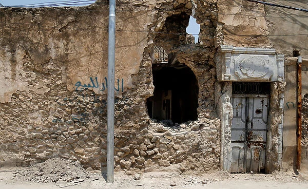 A view of a house for sale in the old city of Mosul