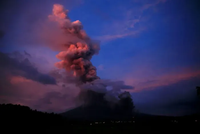 Framed Print : A view of the Mayon Volcano after a new eruption in Camalig, Albay province Framed Print : A view of the Mayon Volcano after a new eruption in Camalig, Albay province