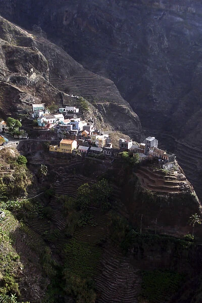 The village of Fontainhas sits perched amid terraced farmland on Cape Verdes Sao Antao