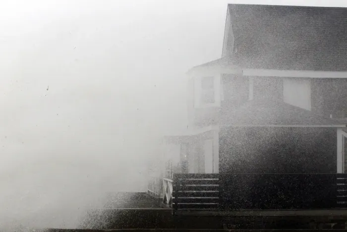 Framed Print : A wave crashes onto a house before the arrival of Hurricane Sandy in Scituate Framed Print : A wave crashes onto a house before the arrival of Hurricane Sandy in Scituate