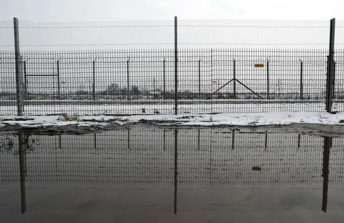 Framed Print : The Wider Image: In Hungary, one fence comes down, another goes up Framed Print : The Wider Image: In Hungary, one fence comes down, another goes up