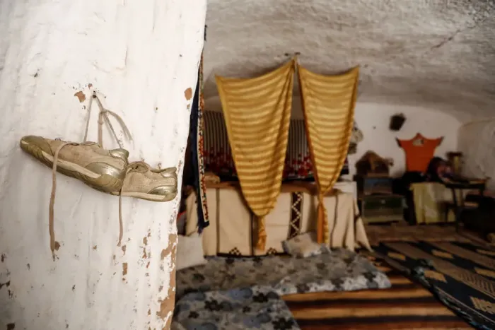 Framed Print : The Wider Image: Last residents hold on in Tunisias underground houses Framed Print : The Wider Image: Last residents hold on in Tunisias underground houses