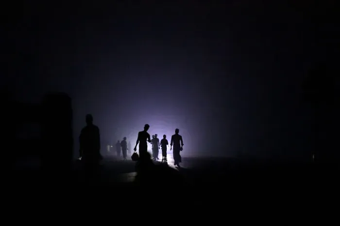 Framed Print : The Wider Image: Rohingya refugees fish in troubled waters
