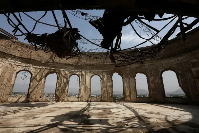 Framed Print : The Wider Image: In the ruins of Kabuls Darul Aman palace Framed Print : The Wider Image: In the ruins of Kabuls Darul Aman palace