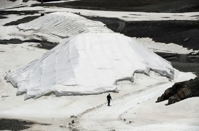 Framed Print : The Wider Image: Scientists race to read Austrias melting climate archive