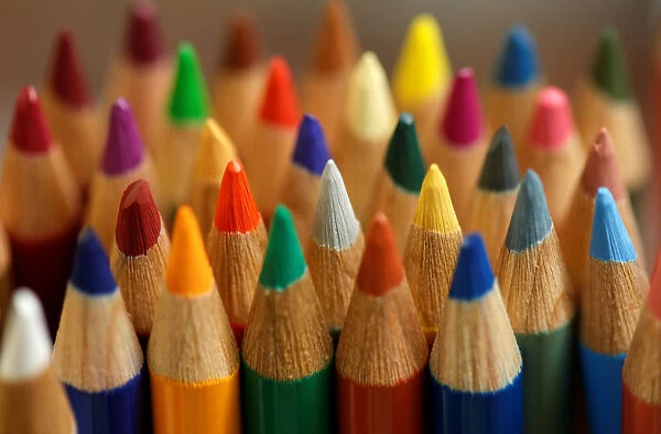 Wood-cased coloured pencils are pictured in a shop at Faber-Castell manufacturer in Stein