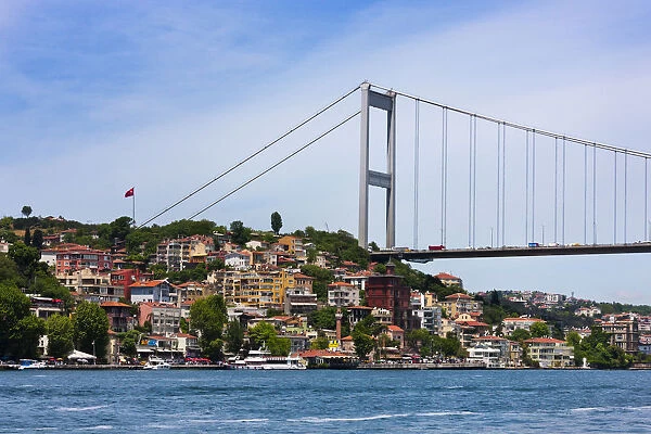 Bridge across Bosphorus. Golden Horn, Istanbul, Turkey