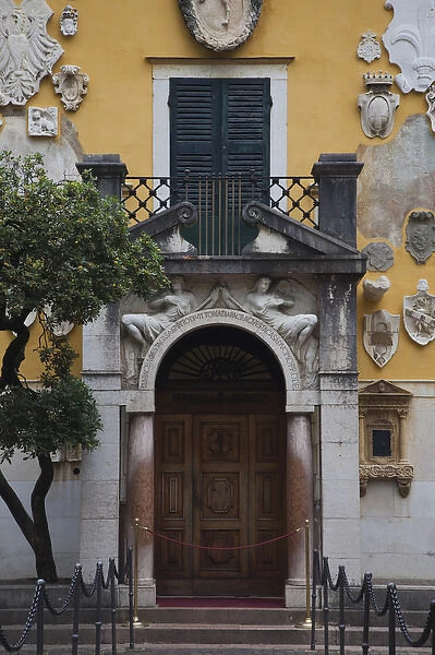 ITALY, Brescia Province, Gardone Riviera. Entrance, Il Giardini del Vittoriale, Italian