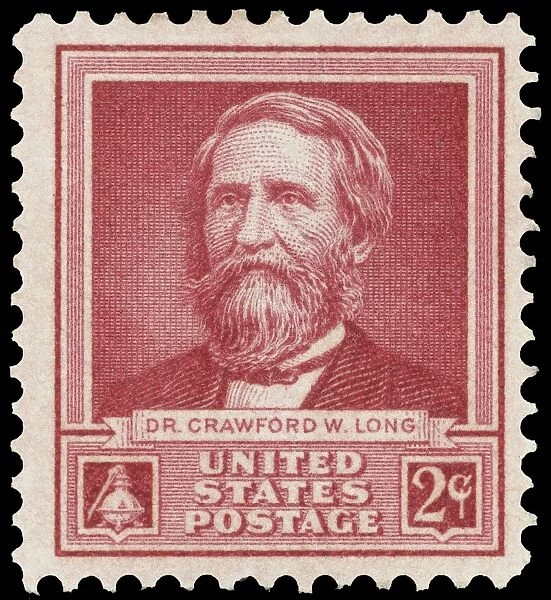 CRAWFORD WILLIAMSON LONG (1815-1878). American surgeon. U. S. commemorative postage stamp, 1940