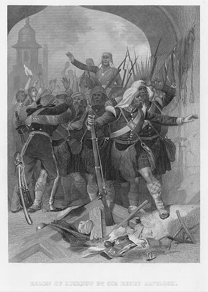 INDIA: SEPOY REBELLION, 1857. Relief of Lucknow by Sir Henry Havelock. Contemoprary English steel engraving
