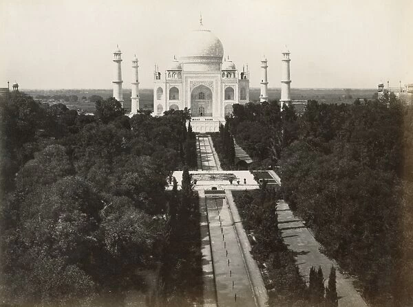 INDIA: TAJ MAHAL. The Taj Mahal in Agra, India. Photograph, c1885