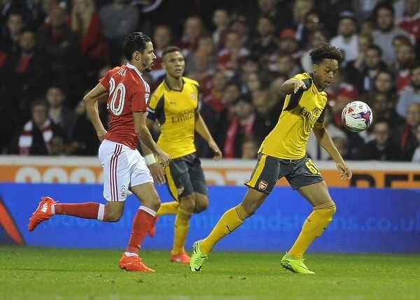 Chris Willock (Arsenal) Lica (Forest). Nottingham Forest 0: 4 Arsenal. EPL League Cup
