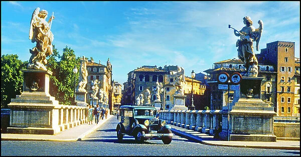 Bridge to Castle Saint Angelo, Tivoli, Italy, 1959