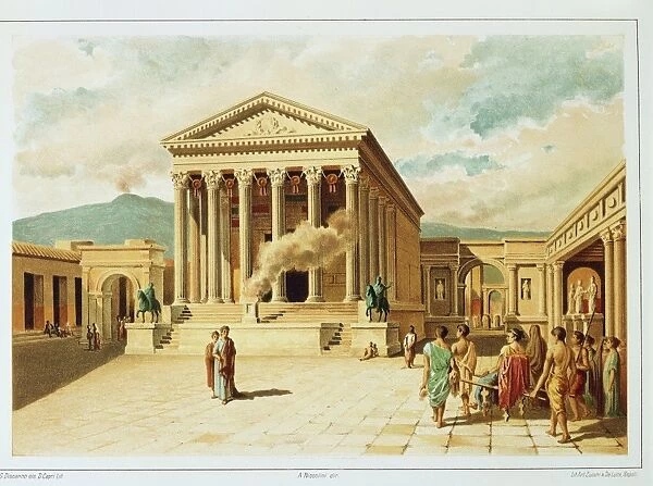 Forum and Temple of Jupiter, Pompei, Volume IV, restoration essays, plate I by Fausto and Felice Niccolini