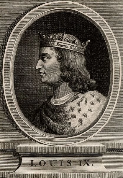Louis IX known as St Louis (1215-70) a member of the Capetian dynasty, king of France from 1226