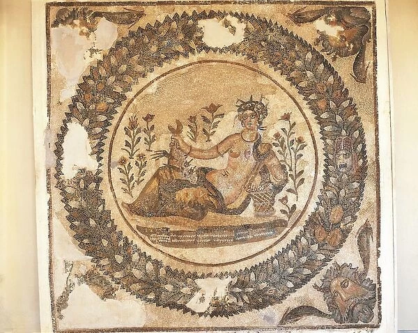 Mosaic work depicting the Summer Goddess (or Ceres, the Goddess of growing plants)