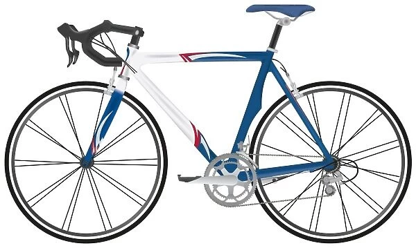 Sports bicycle, side view