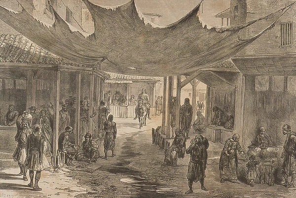 The Agora, Athens, in the 1860s (engraving)