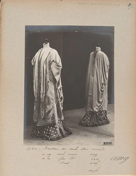 Album Page: House of Worth, Mantle, 1908-10 (b  /  w photo)