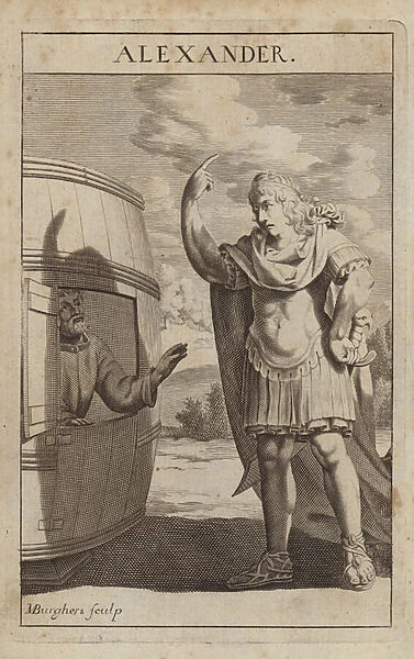 Alexander the Great, Macedonian Greek king and general (engraving)