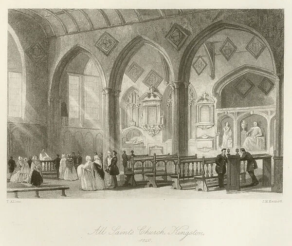 All Saints Church, Kingston, 1840 (engraving)