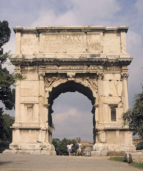 The Arch of Titus, built 81 AD (photo)