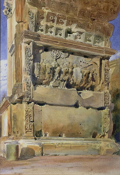 Arch of Titus, Rome, 1842 (w  /  c on paper)