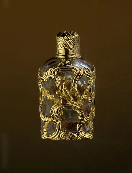 Art France: Bottle mounted in gold silverware around 1750-1760 (rococo style)