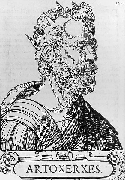 Artaxerxes II (c. 404-358 BC) King of Persia (engraving) (b  /  w photo)