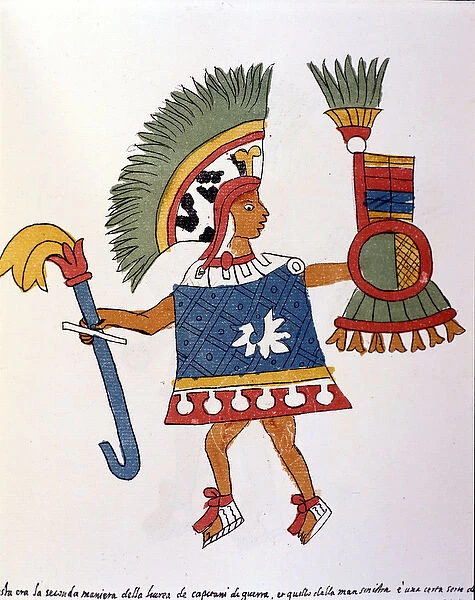Aztec warrior in Codex Vaticanus 3738 (Codex Vat. Rios)
