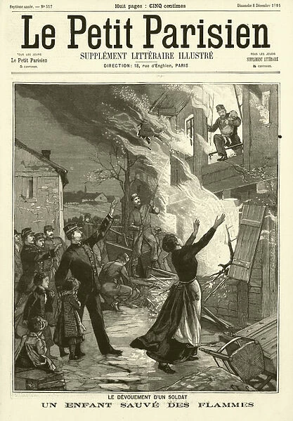 The bravery of a soldier (engraving)