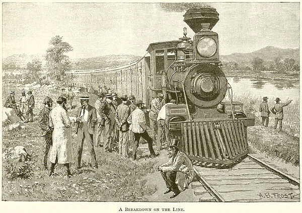 A Breakdown on the Line (engraving)