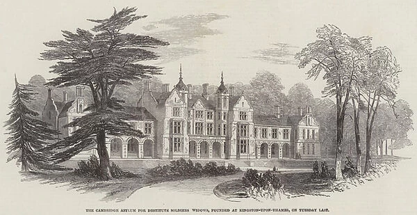 The Cambridge Asylum for Destitute Soldiers Widows, founded at Kingston-upon-Thames, on Tuesday Last (engraving)