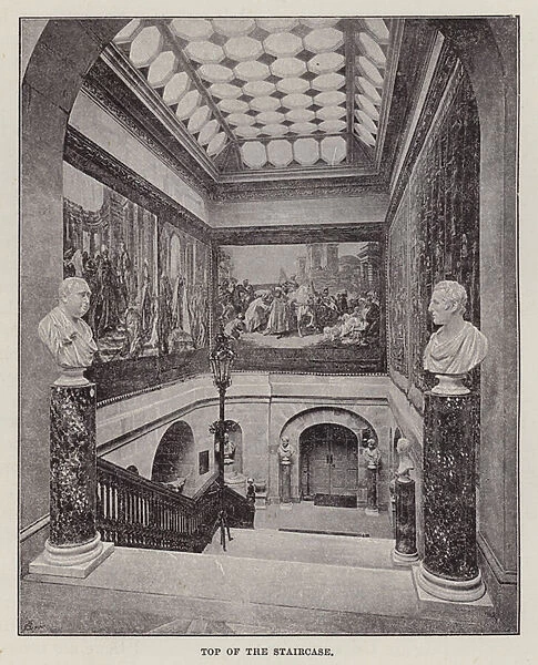 Castle Howard, Top of the Staircase (litho)