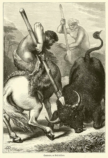 Centaurs, or Bull-killers (engraving)